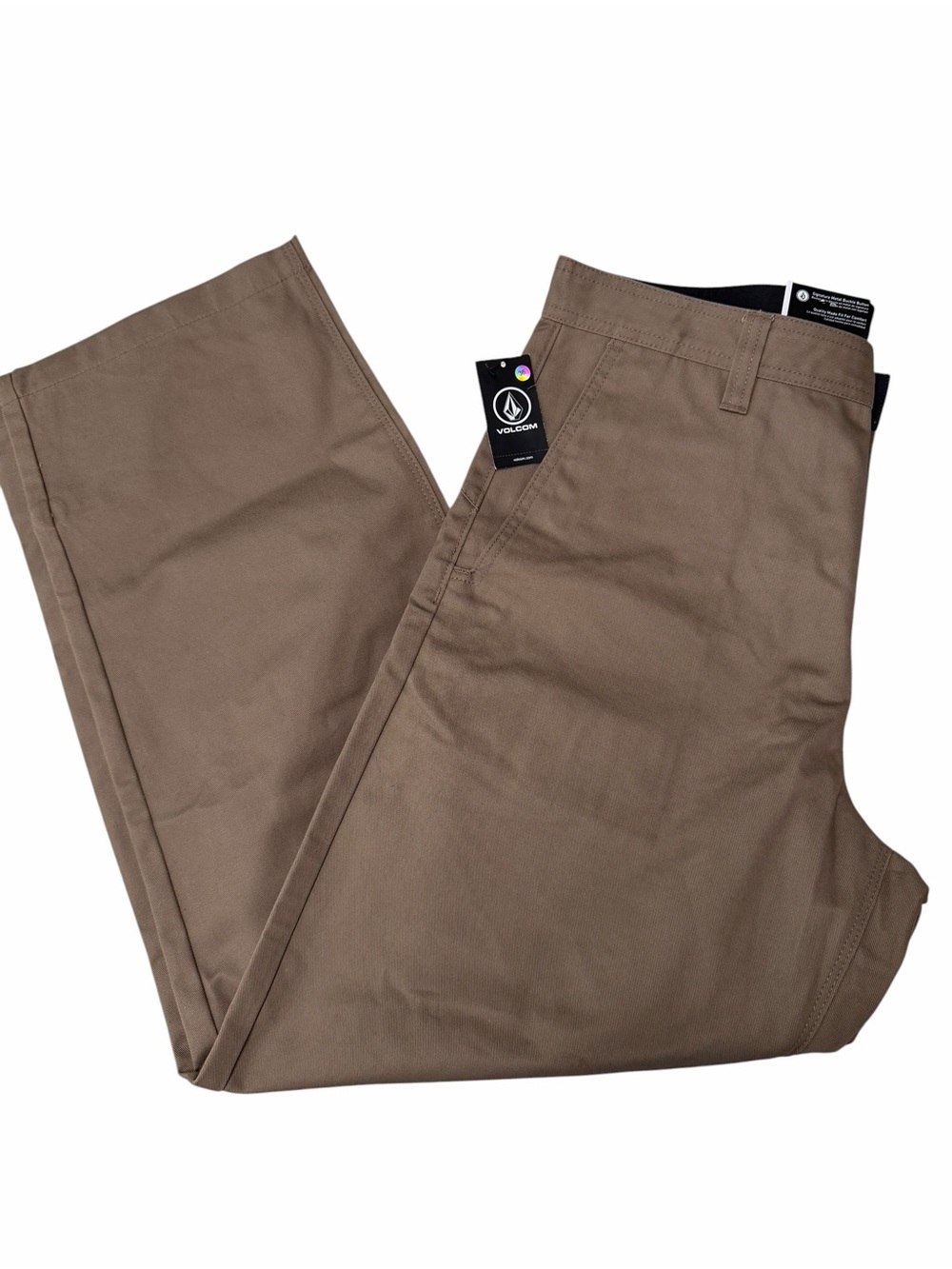Volcom Men's Khaki Straight-Leg Chinos
